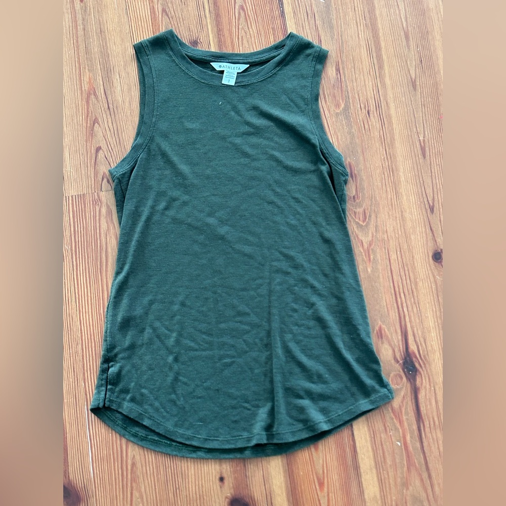 Athleta Dark Green Muscle Tee